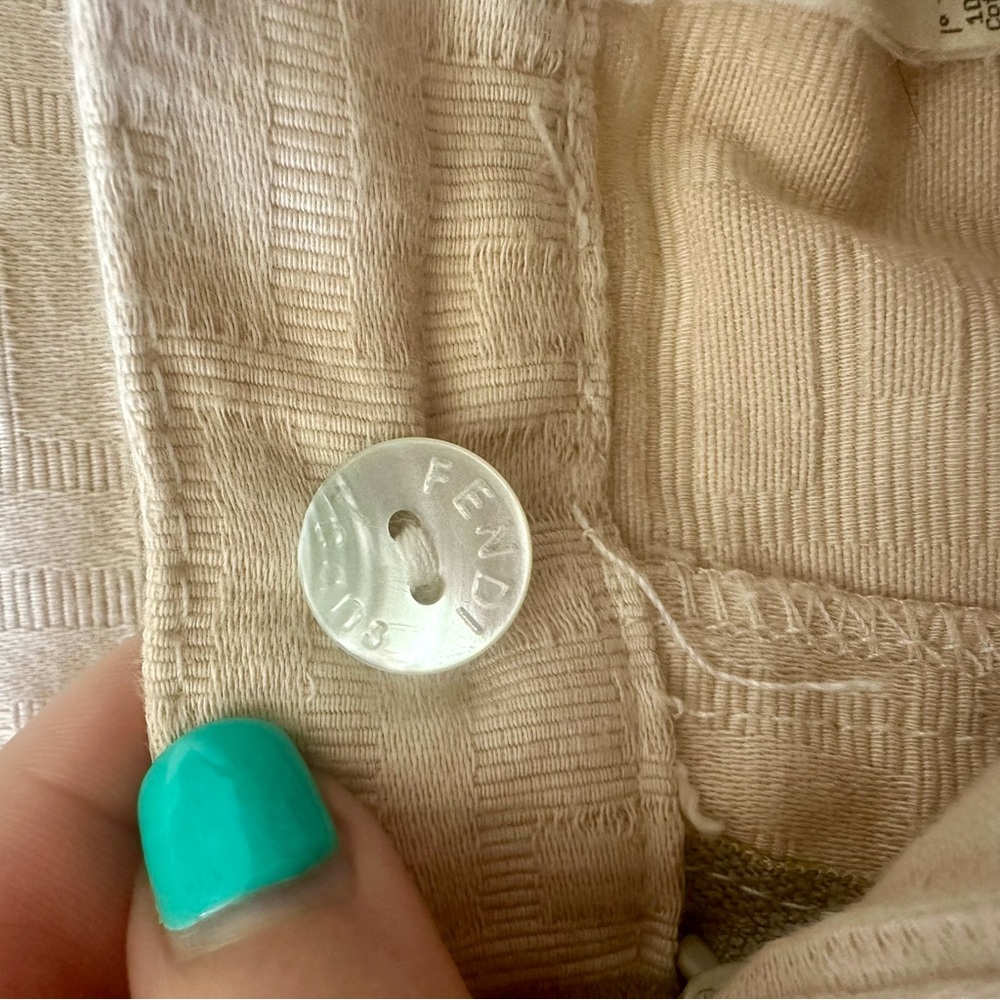 Fendi zucca FF White Cotton jeans - Picture 9 of 10